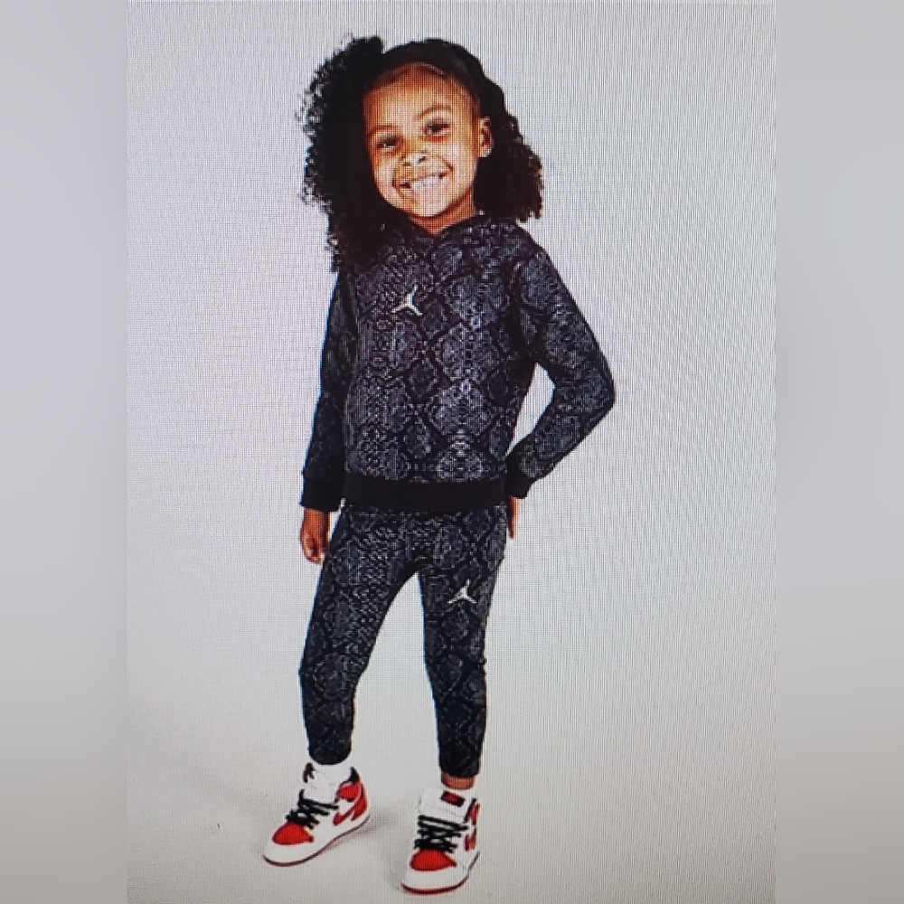 Jordan Black and Gray Jumpman Python Hoodie & Legging Set